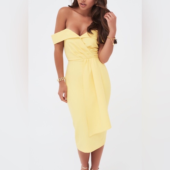 Yellow Midi Dress - Picture 3 of 4